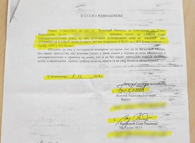 Aleksinčanin kupio plac na Bovnu, ali nije mogao da se uknjiži zbog drugog kupca čiji je ugovor nestao iz Suda