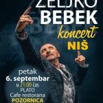 Željko Bebek sutra održava koncert u Nišu