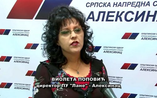 SNS intervju: SNS intervju, Violeta Popović, direktorka PU "Lane" Aleksinac