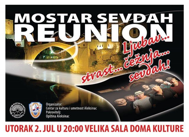 Početkom jula koncert grupe Mostar Sevdah Reunion u Aleksincu