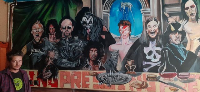 Nesvakidašnji mural krasi zid omiljenog svratišta obožavaoca rok muzike