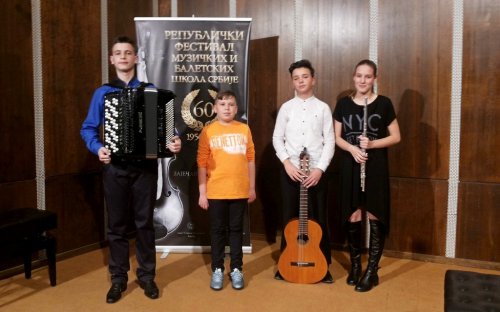 „4 puta prvi“ na 60-om Festivalu muzičkih i baletskih škola Republike Srbije