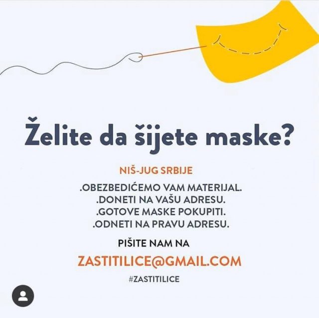 Inicijativa za šivenje maski za medicinske radnike na jugu Srbije