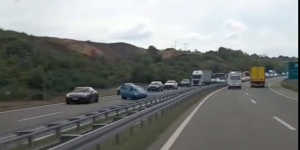 Zakrčenje na auto-putu kod Aleksinačkih Rudnika - Zastoji ka Beogradu