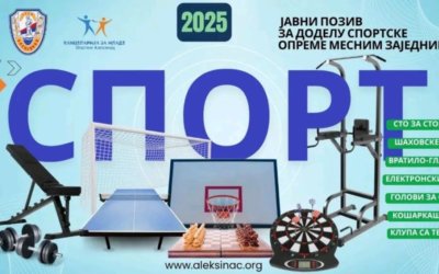 Јавни позив за доделу спортске опреме месним заједницама општине Алексинац