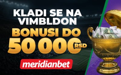 Vimbldon groznica u Meridianu: Kladi se i osvoji do 50.000 RSD bonusa!