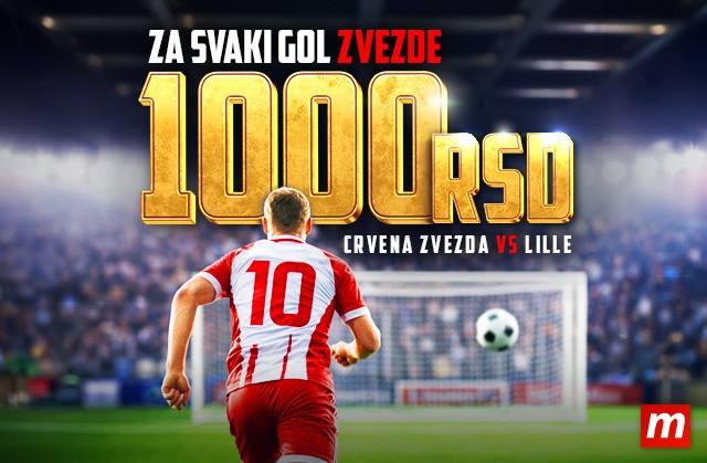МАРАКАНА ЧЕКА СПЕКТАКЛ, МЕРИДИАН ЧАСТИ: Навијај за Звезду и узми 1.000 РСД по голу!