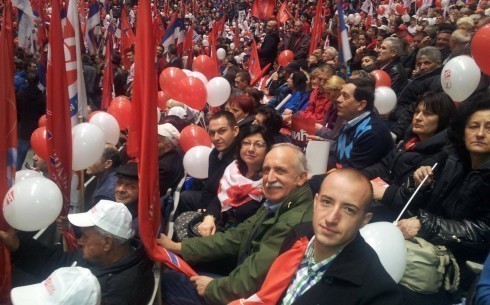 Алексиначки социјалисти посетили изборну конвенцију у Комбанк арени